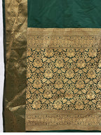 Dwija Fashion Women'S Party Wear Zari Weaving Silk Designer Saree With The Unstitched Blouse-Green | Grocsy