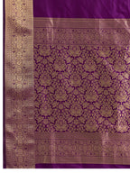 Dwija Fashion Women'S Party Wear Zari Weaving Silk Designer Saree With The Unstitched Blouse-Purple | Grocsy