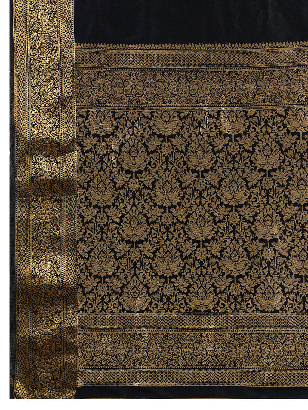 Dwija Fashion Women'S Party Wear Zari Weaving Silk Designer Saree With The Unstitched Blouse-Black | Grocsy