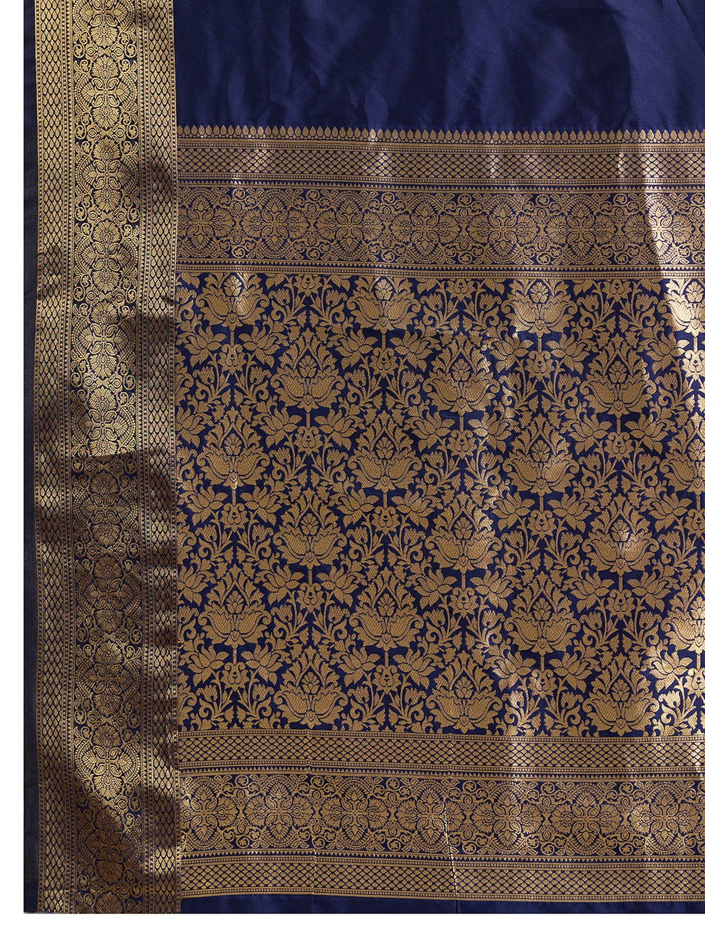 Dwija Fashion Women'S Party Wear Zari Weaving Silk Designer Saree With The Unstitched Blouse-Navy Blue | Grocsy