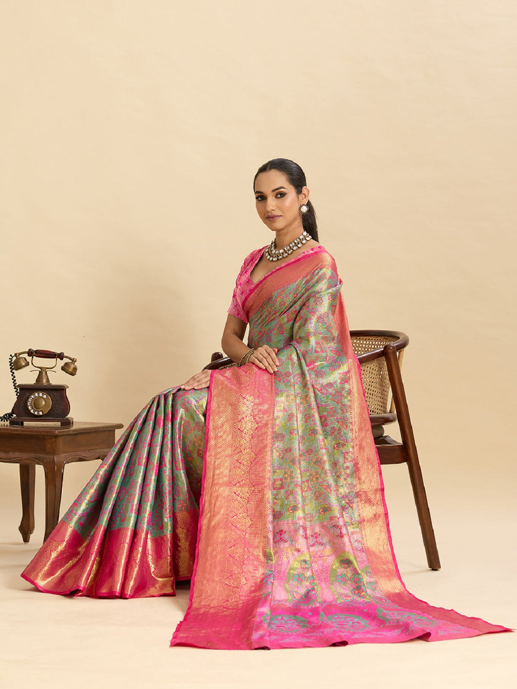 Dwija Fashion Grey Wedding Wear Kanjivaram Silk Jari Weaving With Unstitched Blouse | Grocsy