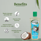 VI-JOHN Naturale Coconut Enriched Hair Oil olumisingVolumizing with Vitamin A.E & F | Grocsy