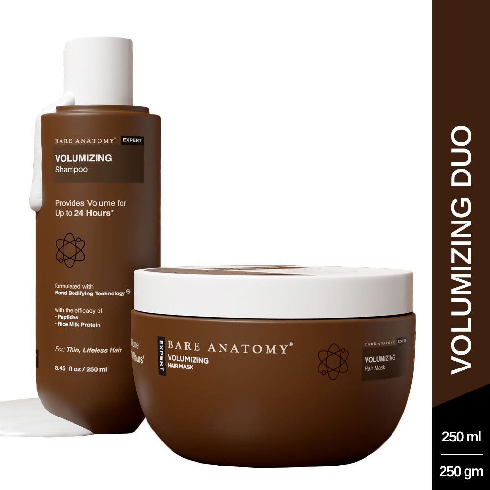 Bare Anatomy Expert Volumizing Shampoo &  Hair Mask Kit | Grocsy