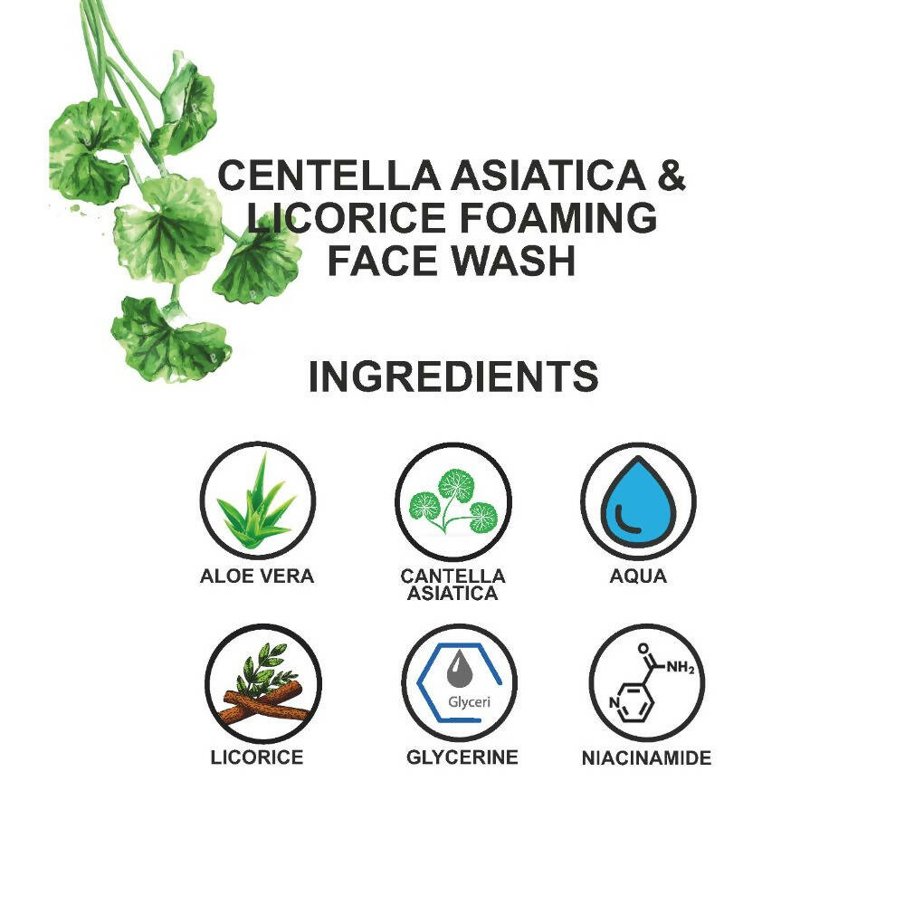 Love Earth Centella Asiatica & Licorice Foaming Face Wash | Grocsy