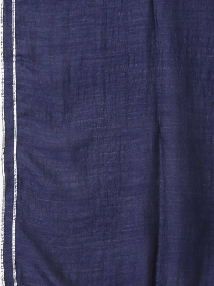 Myshka Blue Color Silk Blend Printed Kurta With Dupatta Set | Grocsy
