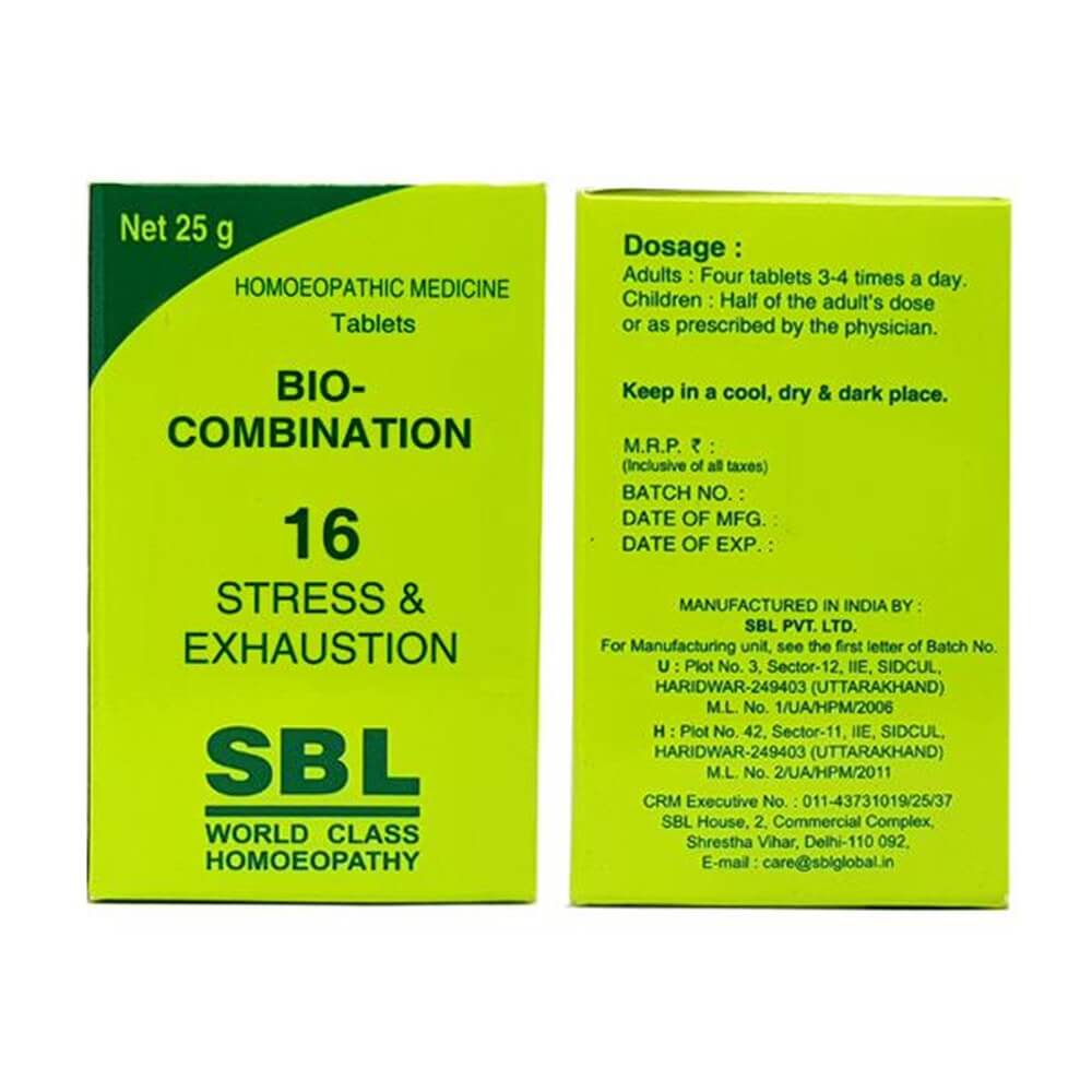 SBL Homeopathy Bio-Combination 16 Tablets | Grocsy