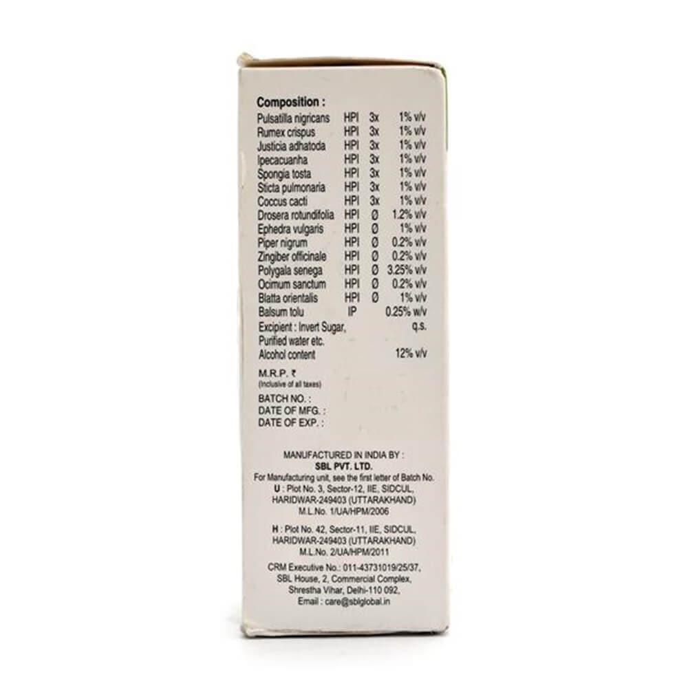 SBL Homeopathy Stobal Cough Syrup | Grocsy