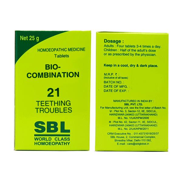 SBL Homeopathy Bio-Combination 21 Tablets | Grocsy