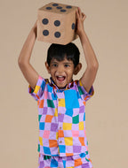 Snakes and Ladders Boys Multi Color Rotary Print Shirt from Siblings Collection | Grocsy