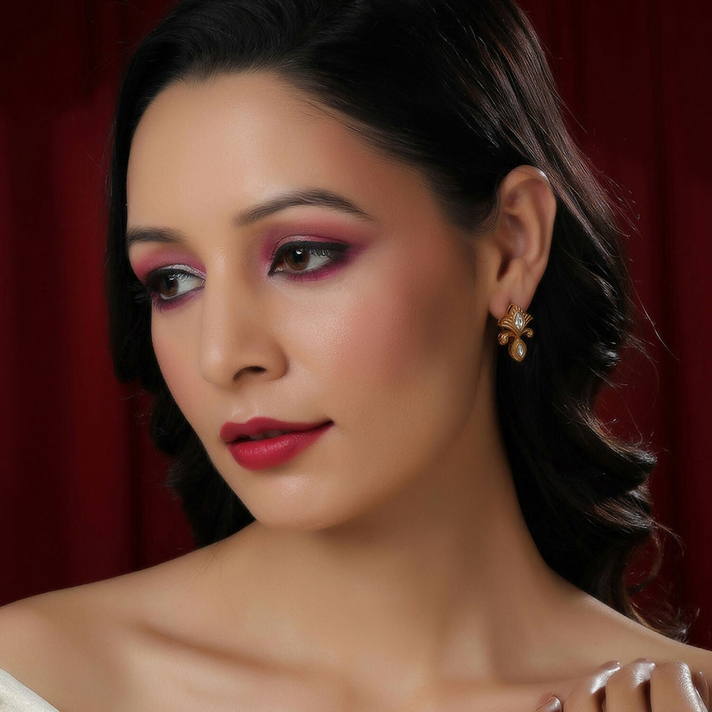 Golden Earrings (Gold) - Ruby Raang | Grocsy