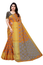Vamika Mustard Jari Work Cotton Silk Saree (RIDHIMA MUSTARD) | Grocsy