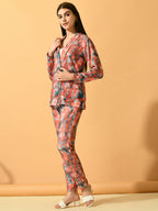 Myshka Women's Multi Printed Coat With Trousers | Grocsy
