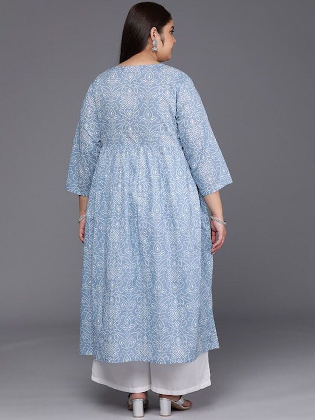Sztori Geometric Printed Regular A-Line Kurta | Grocsy