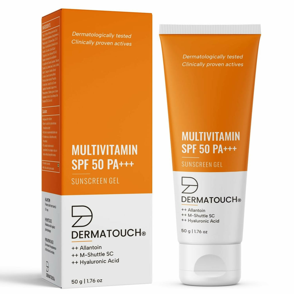 Dermatouch Multivitamin SPF 50 PA+++ Sunscreen Gel | Grocsy
