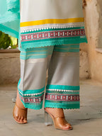 Embroidered & Printed Kurta With Pant & Dupatta Premium, Multicolor - Hiral Fashion | Grocsy