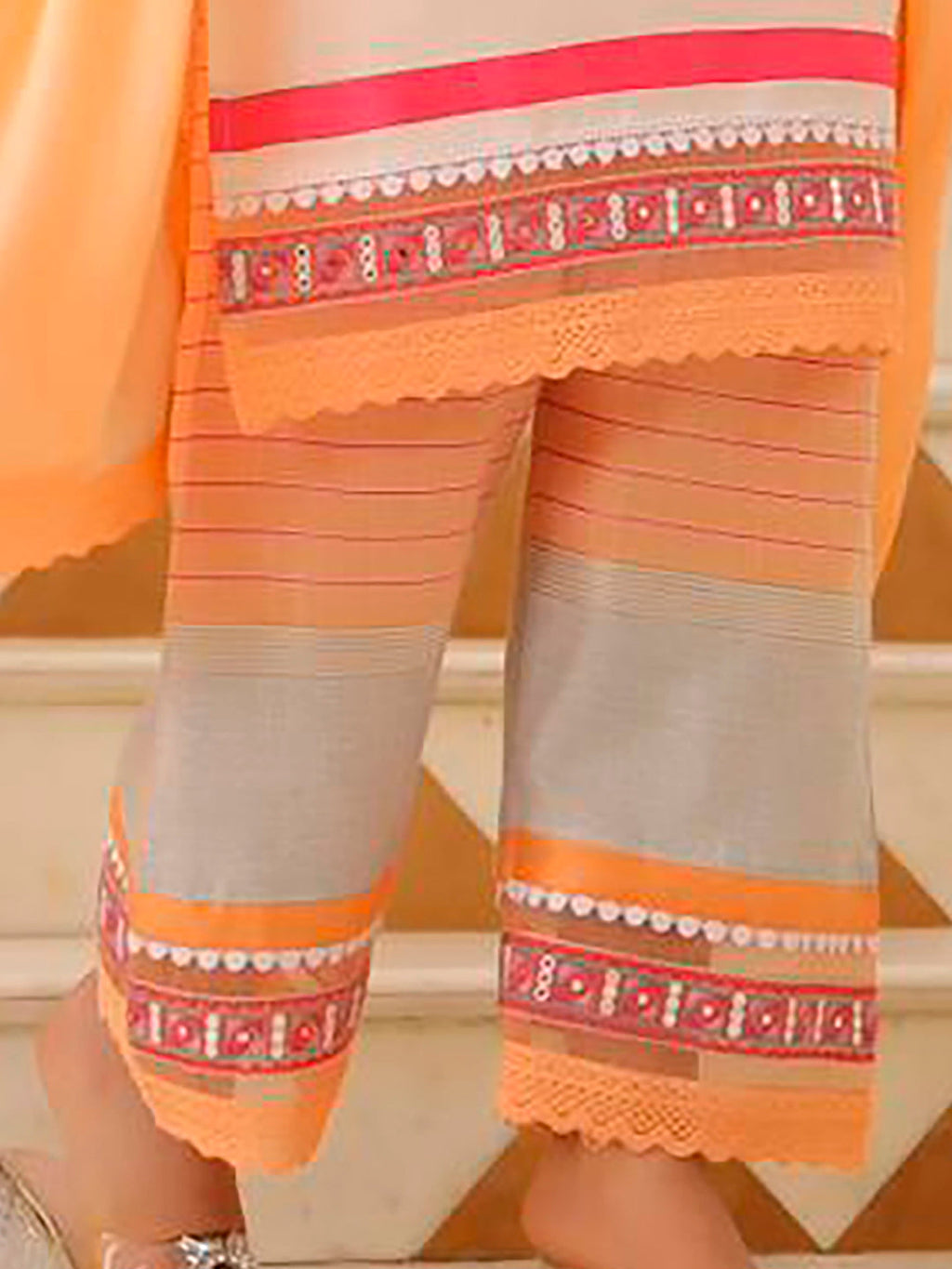 Embroidered & Printed Kurta With Pant & Dupatta Premium, Multicolor - Hiral Fashion | Grocsy