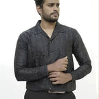 Diva Globe Black Lapel Collar Shirt | Grocsy