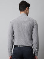 Jainish Men's Grey Checks Pure Cotton Formal Shirt | Grocsy