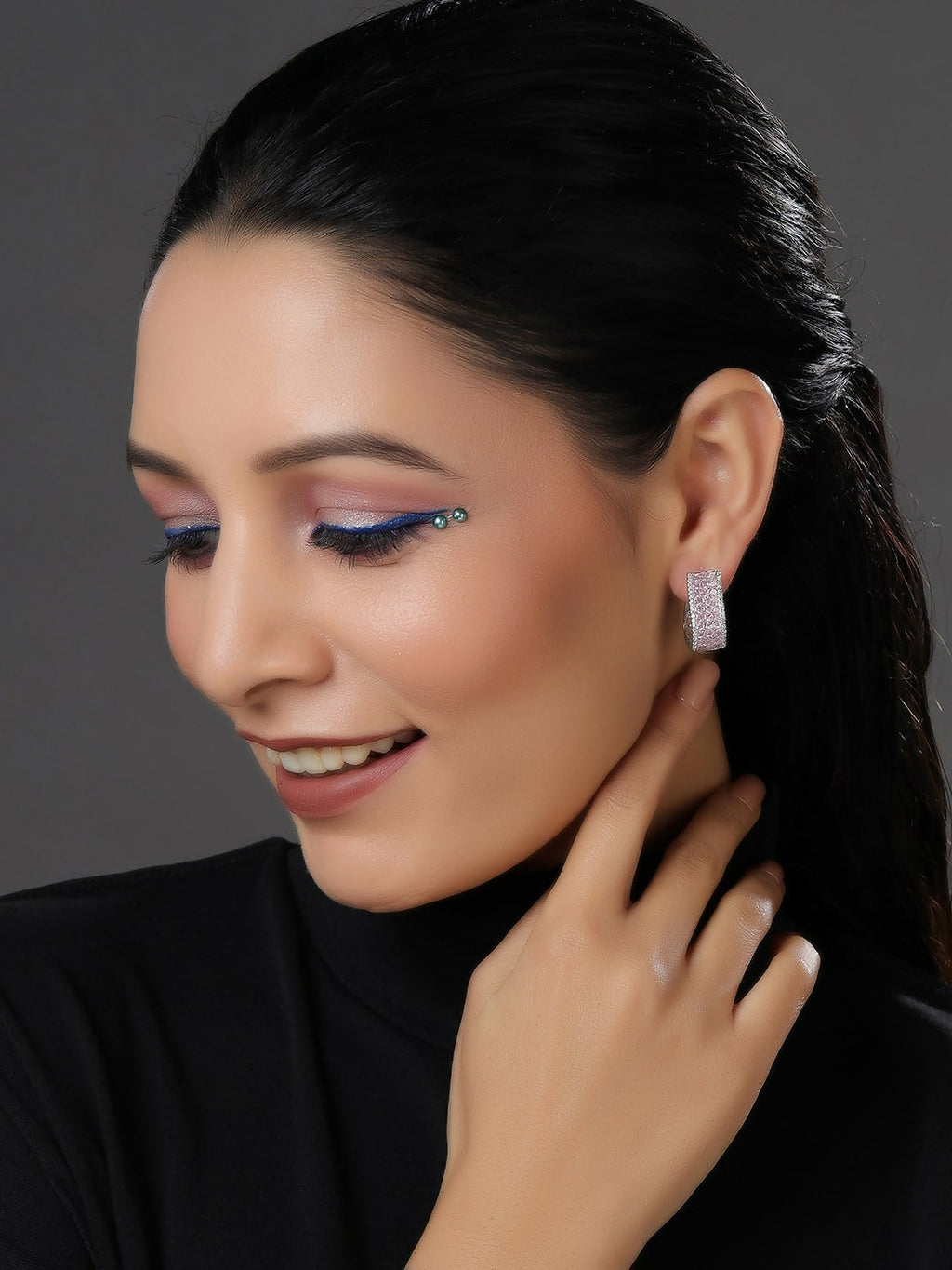 Pink Hoops Earrings- Ruby Raang | Grocsy