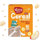 Slurrp Farm No Added Sugar Instant Wheat Apple & Banana Cereal | Grocsy