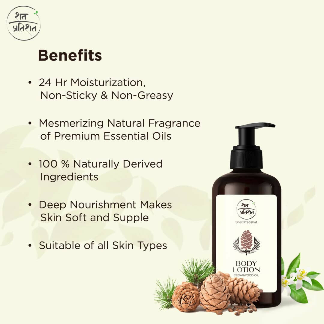 Shat Pratishat Moisturizing Body Lotion - Cedarwood Oil | Grocsy