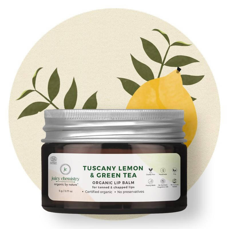 Juicy Chemistry Tuscany Lemon & Green Tea Lip Balm | Grocsy