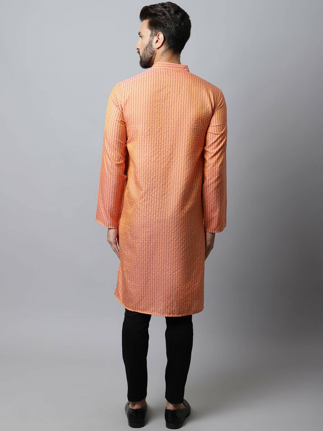 Even Apparels Red Color Pure Cotton Men's Kurta With Side Placket (STR1199) | Grocsy
