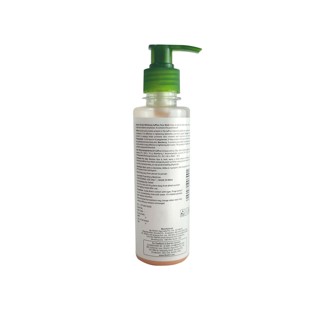 Dhathri Saffron Facewash To Reduce Blemishes & Enhance Glow | Grocsy