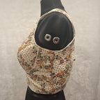 Kia Fashions White Georgette Multi Color Emb & Sqn Readymade Blouse | Grocsy
