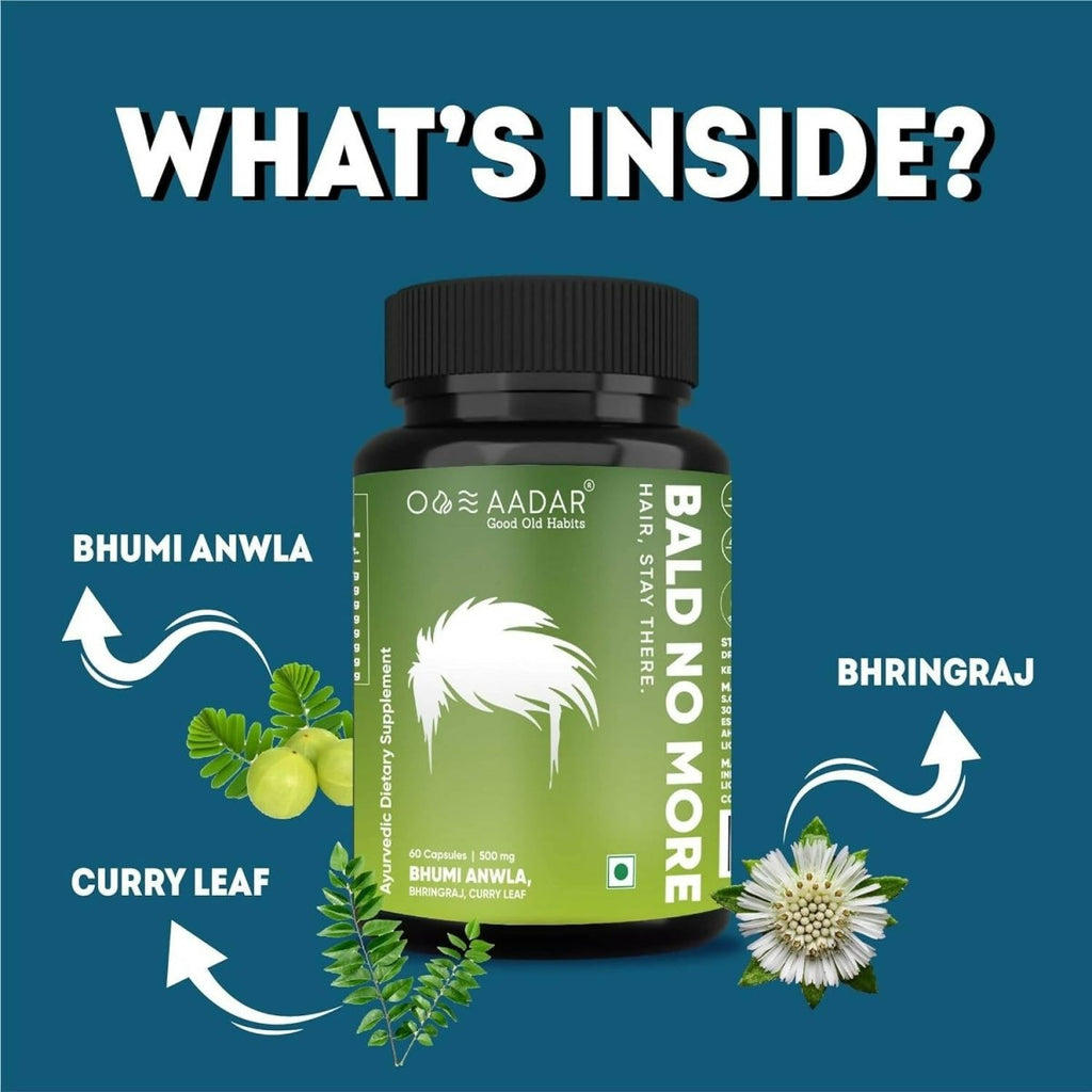 Aadar Bald No More Hair Capsules For Men | Grocsy