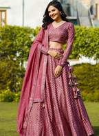 Lehenga Mart Designer Bollywood Style Wedding Wear Lehenga Choli - Metallic pink | Grocsy