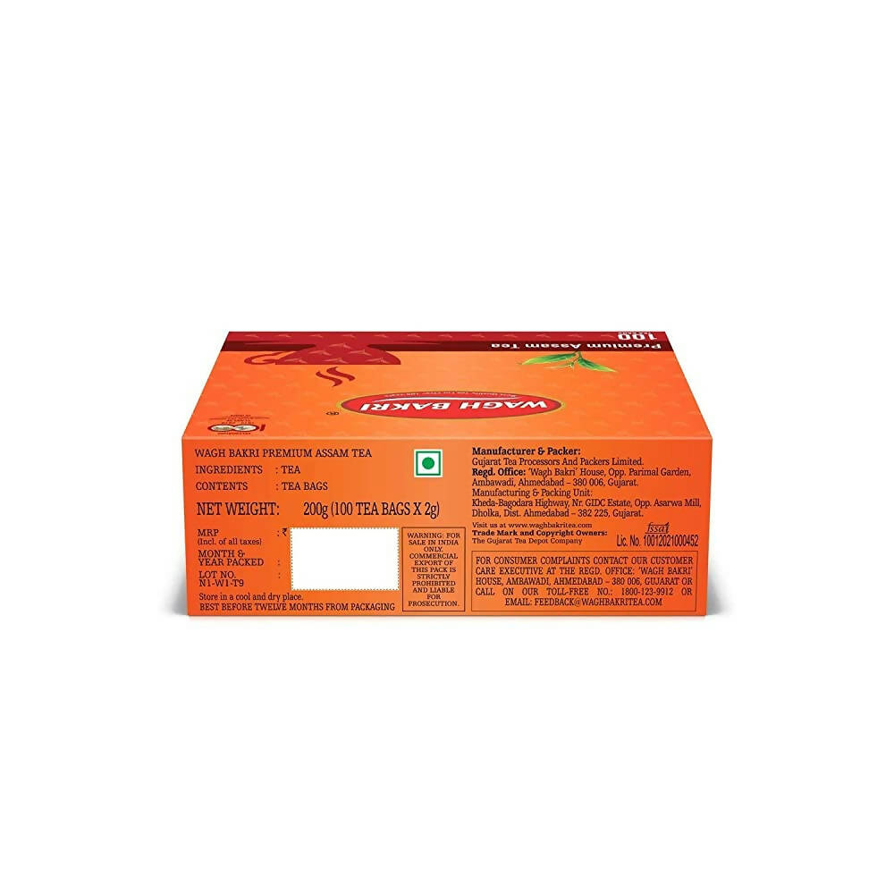 Wagh Bakri Premium Assam Tea Bags | Grocsy