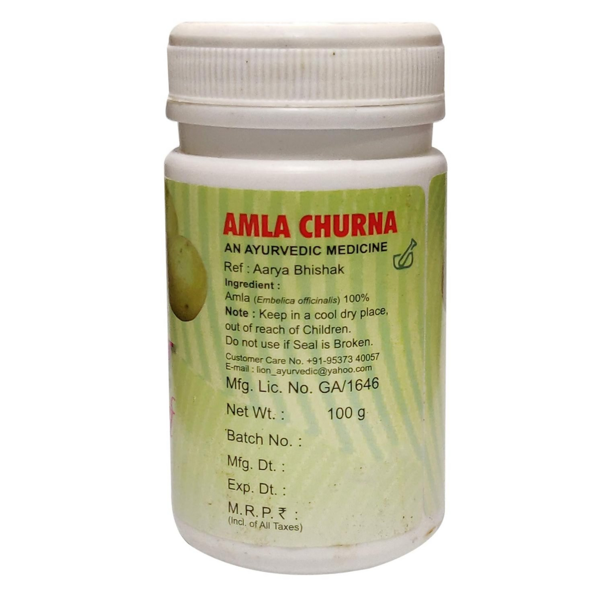 Lion Ayurveda Amla Churna | Grocsy