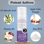 Dermistry 2% Salicylic Acid Anti Acne Oil Control Pimples Remover Foaming Face Wash | Grocsy