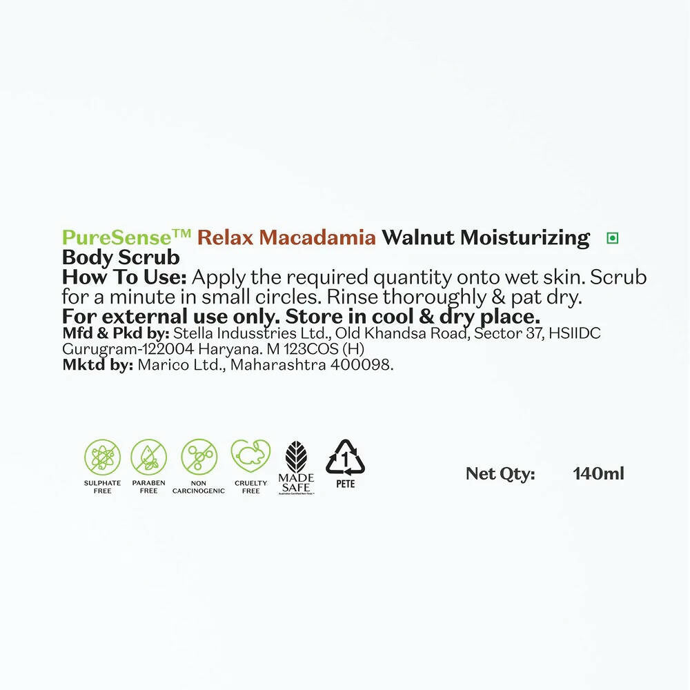 PureSense Macadamia Walnut Moisturizing Body Scrub | Grocsy