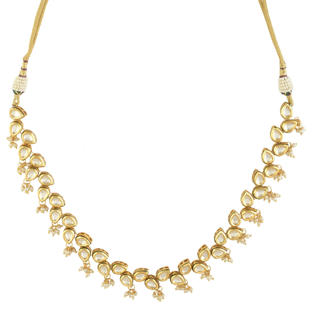 Peryl Women's Elegant Tear Drop Shaped Necklace With Earrings - Swadesiicart