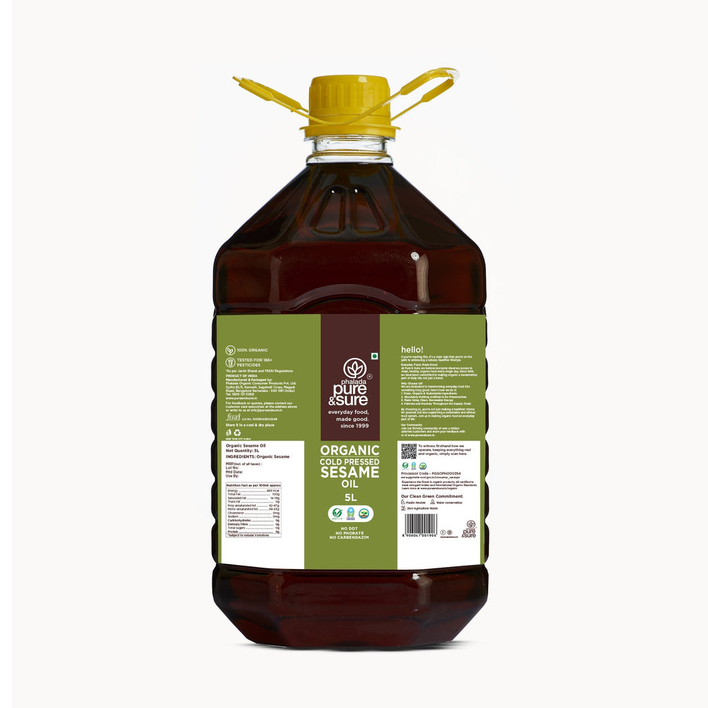 Pure & Sure Organic Sesame Oil | Grocsy