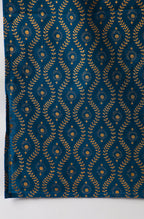 Janasya Women's Blue Cotton Solid Kurta With Palazzo And Dupatta | Grocsy