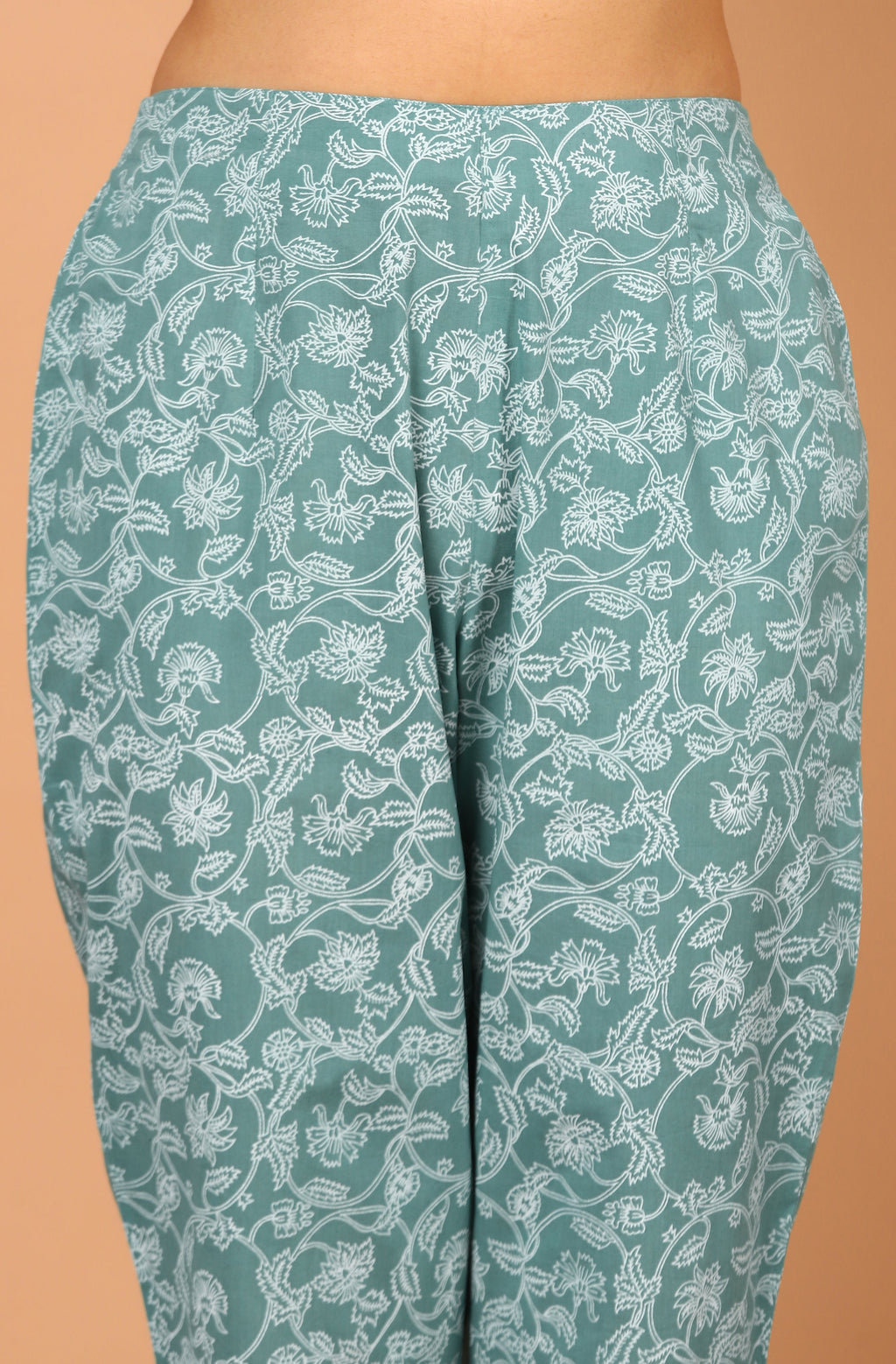 Janasya Women's Turquoise Cotton Striped Kurta With Pant And Dupatta | Grocsy