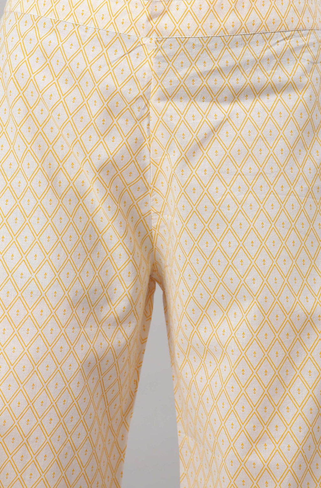 Janasya Women's Yellow Cotton Striped Kurta With Palazzo And Dupatta | Grocsy