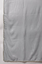 Janasya Women's Grey Poly Georgette Solid Kurta With Dupatta | Grocsy