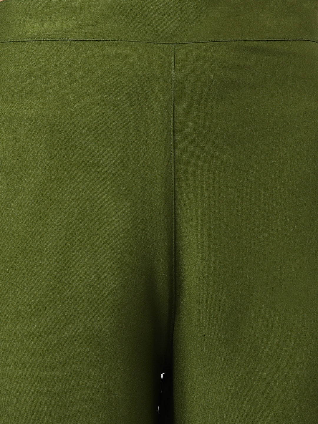 Janasya Women's Olive Green Rayon Solid Kurta With Palazzo And Dupatta | Grocsy