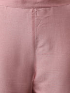 Indian Clothing Janasya Women's Pink Poly Silk Floral Printed Straight Party Kurta Set | Grocsy