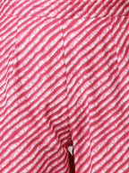 Janasya Women's Pink Cotton Bandhani Kurta With Pant And Dupatta | Grocsy