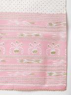 Janasya Women's Light Pink Cotton Gold Print Kurta With Pant And Dupatta | Grocsy