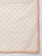 Janasya Peach Poly Crepe Solid Set | Grocsy