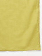 Janasya Women's Yellow Cotton Solid Kurta With Sharara And Dupatta | Grocsy