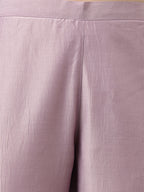 Janasya Women's Lavender Chinon Solid Straight Festive Kurta Set | Grocsy