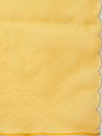 Janasya Women's Mustard Chinon Solid Straight Festive Kurta Set | Grocsy