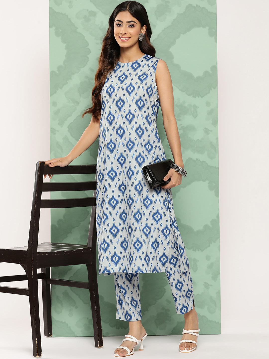 Janasya Women's Grey Crepe Digital Printed Straight Casual Kurta Set | Grocsy